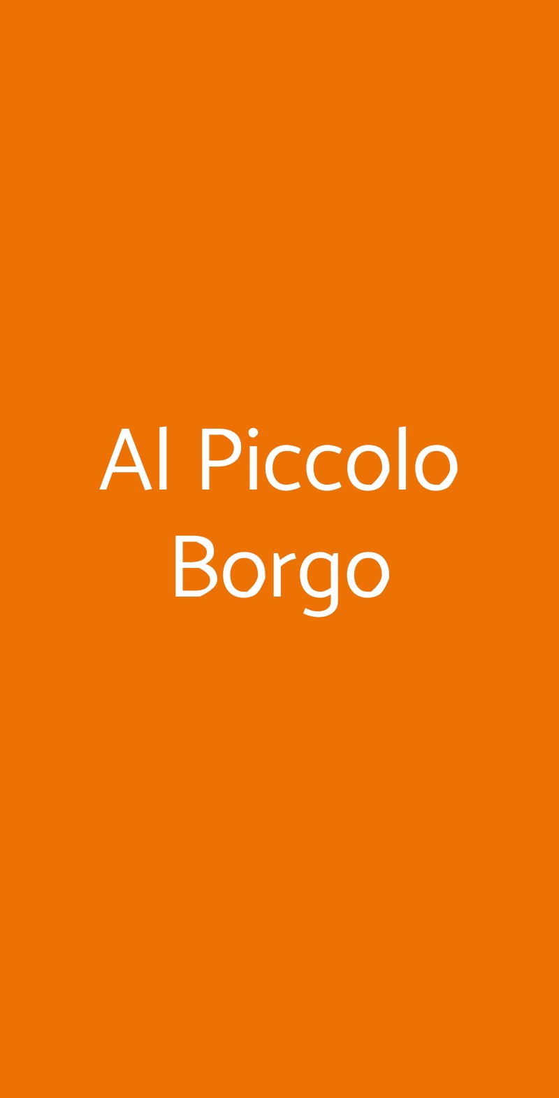 Al Piccolo Borgo Milano menù 1 pagina