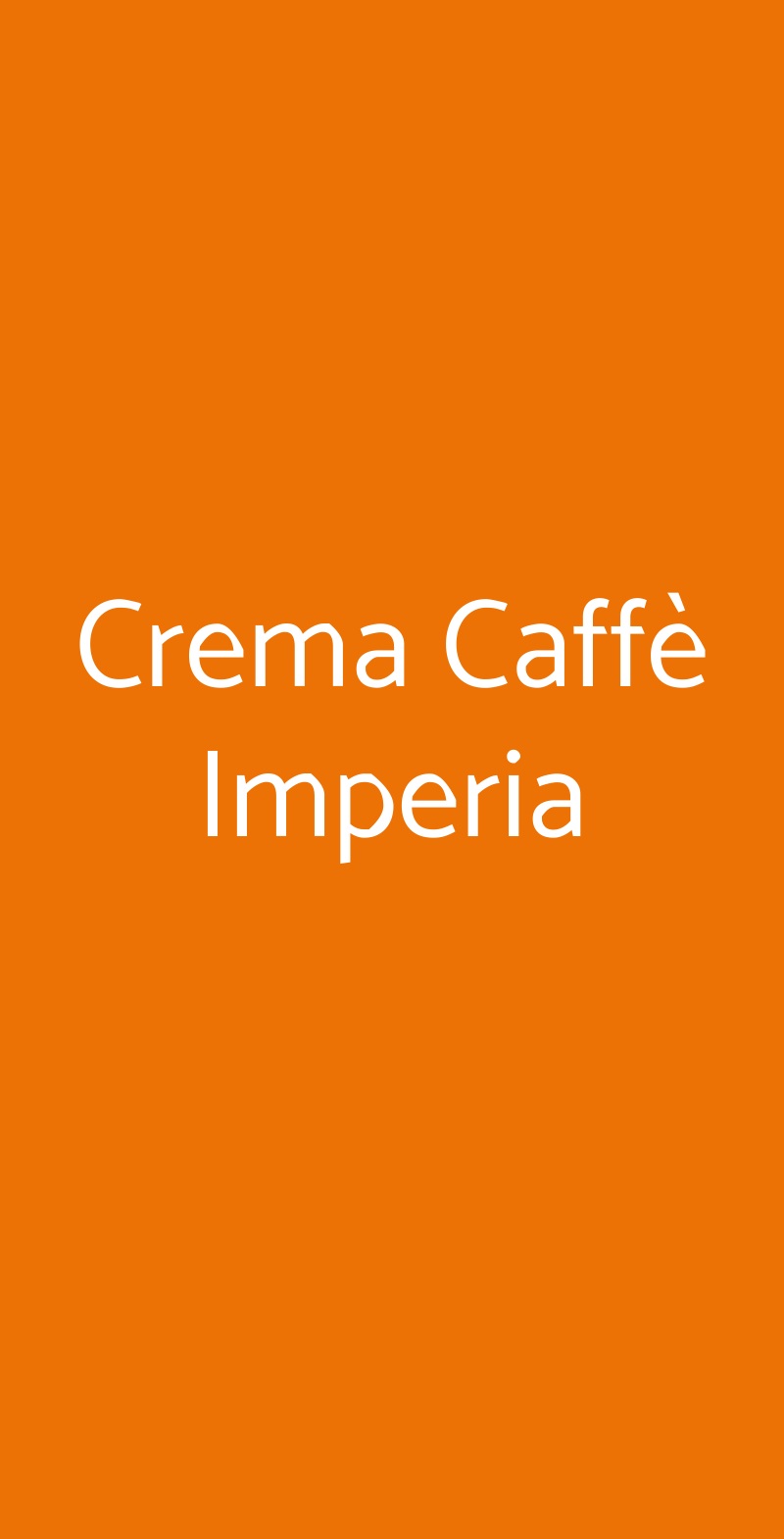 Crema Caffè Imperia Imperia menù 1 pagina