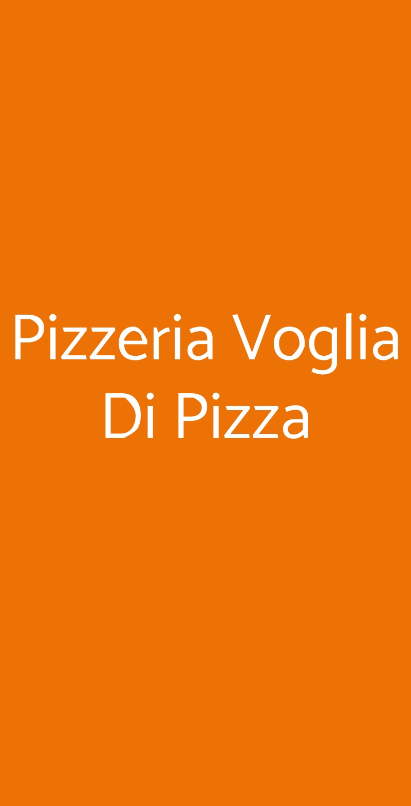 Pizzeria Voglia Di Pizza Chiavari menù 1 pagina