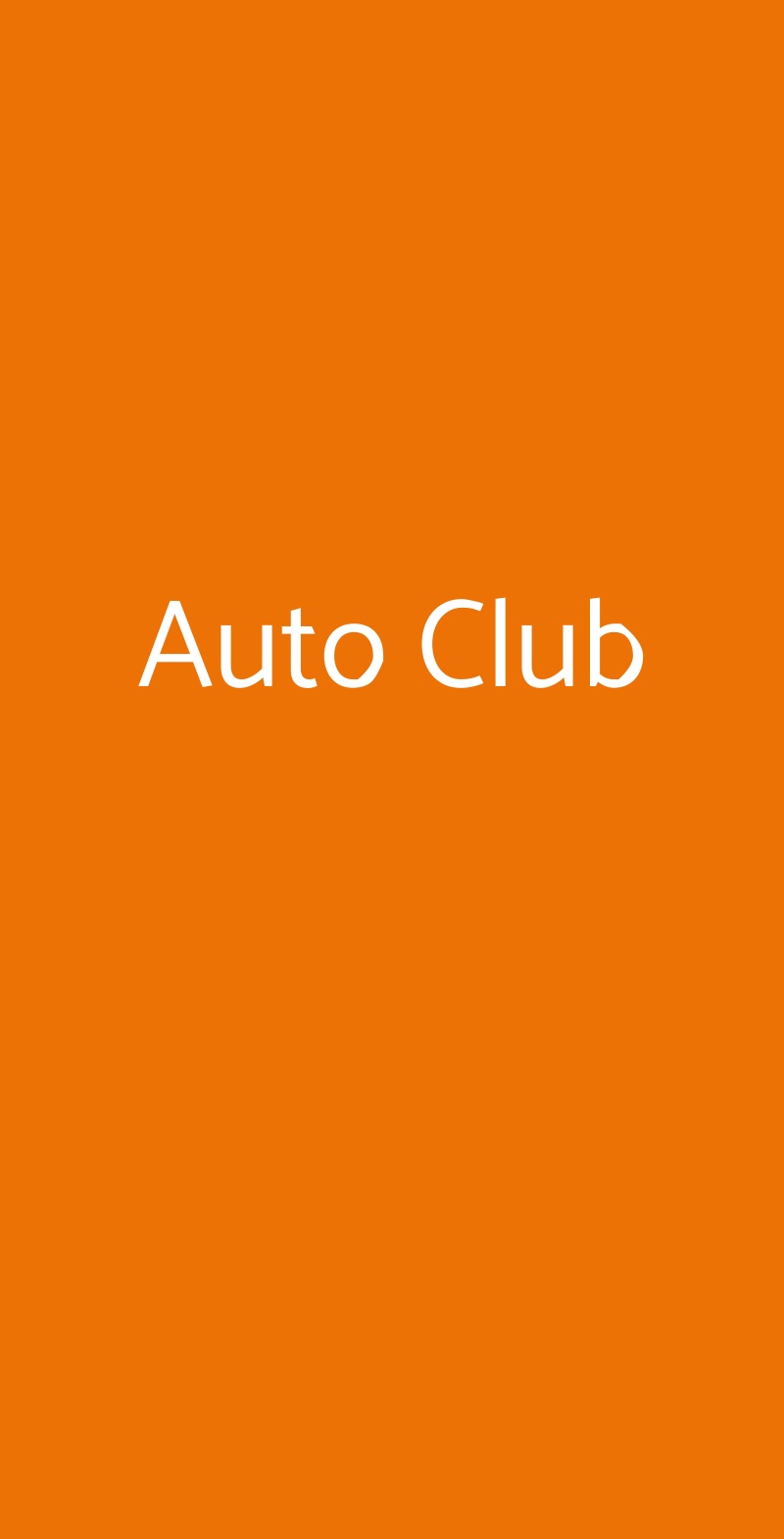 Auto Club Milano menù 1 pagina