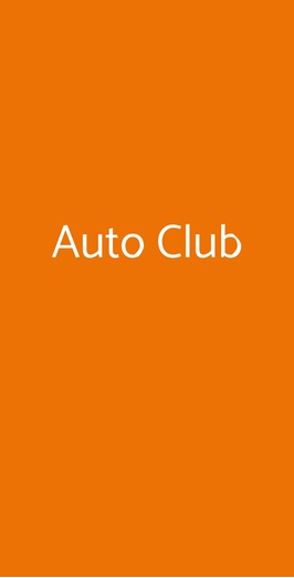 Auto Club, Milano