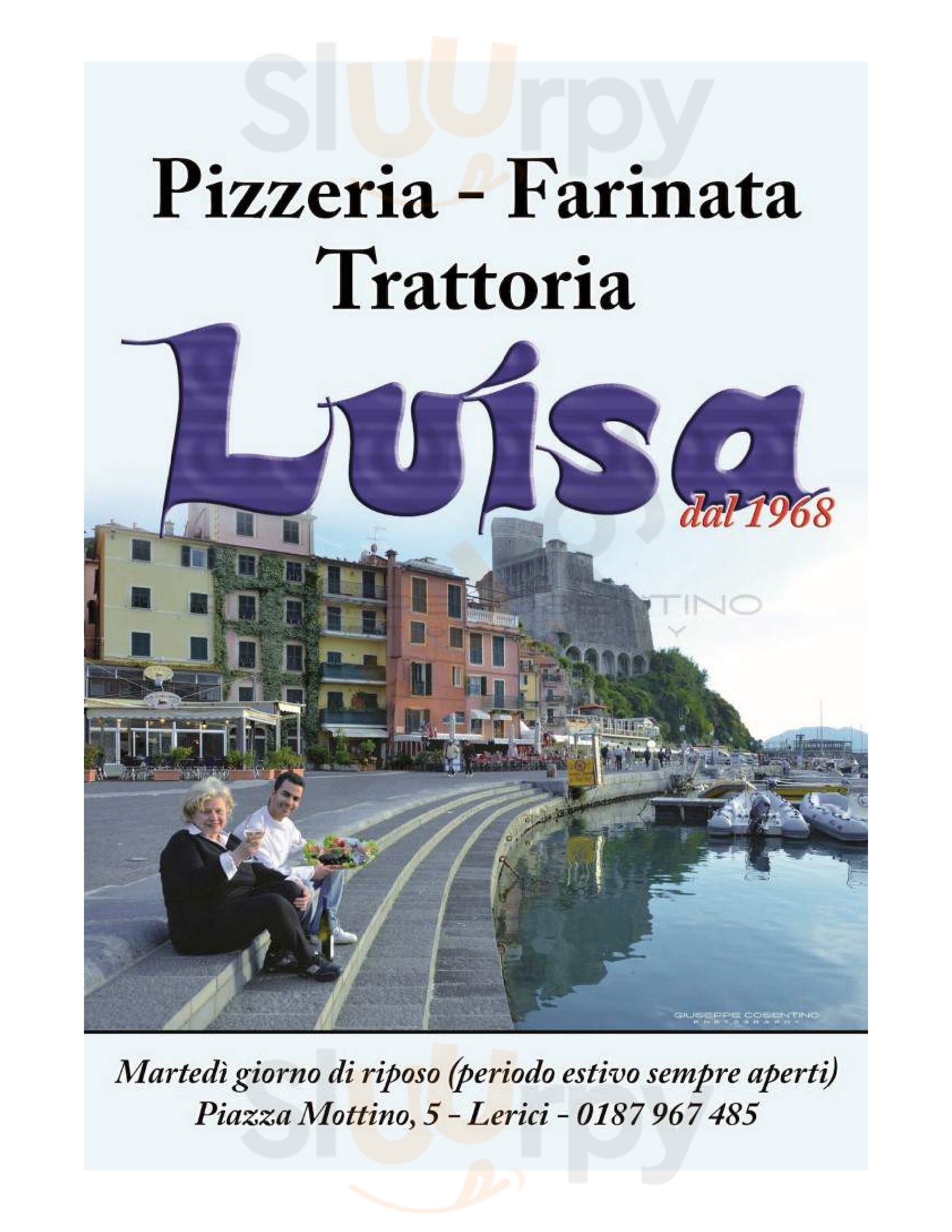 Pizzeria Luisa Lerici menù 1 pagina