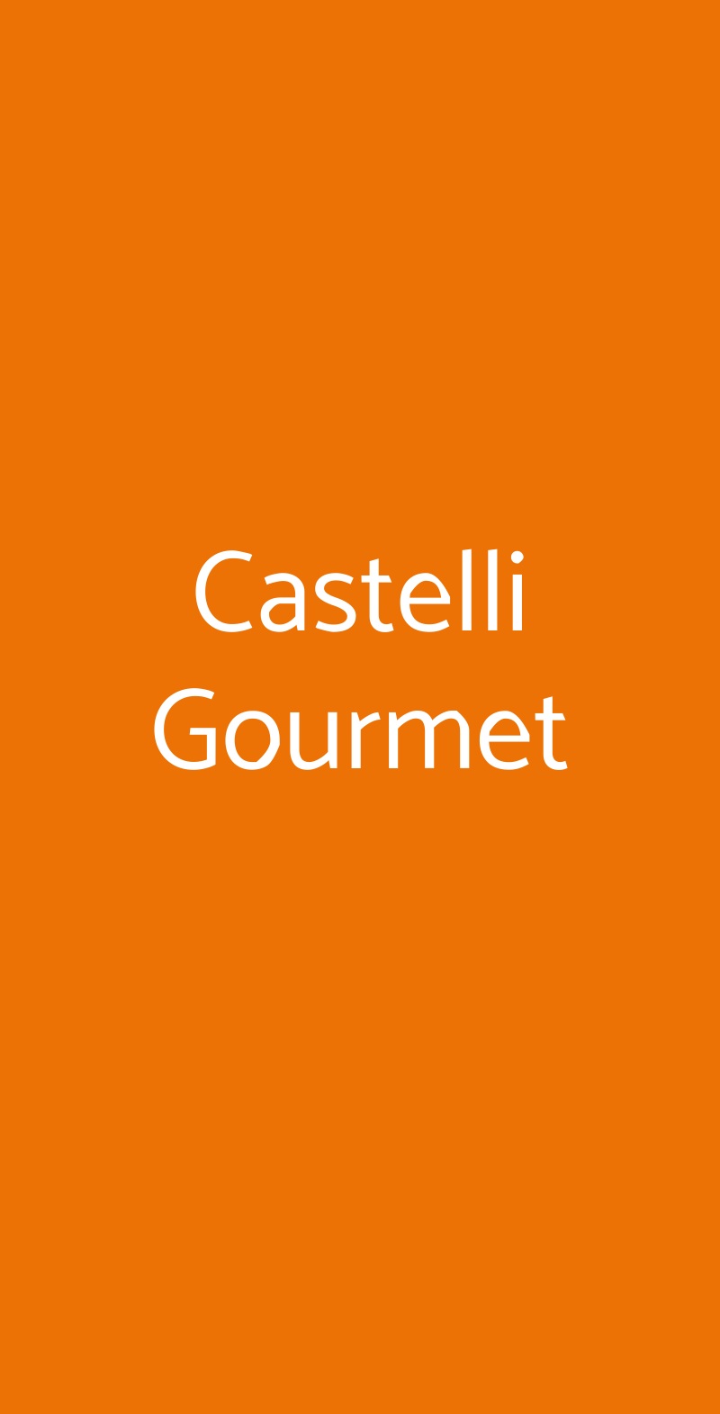 Castelli Gourmet Milano menù 1 pagina