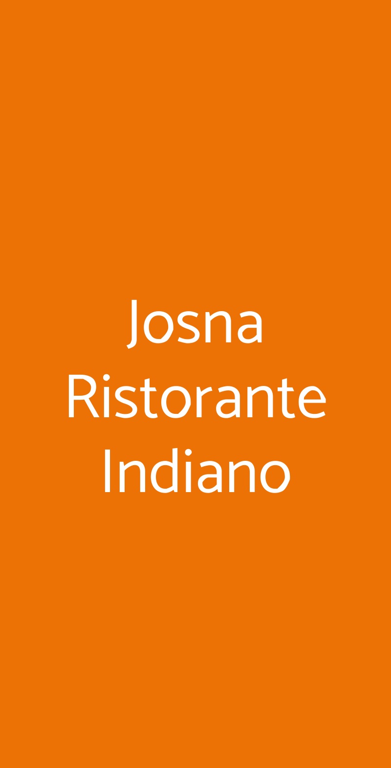 Josna Ristorante Indiano Genova menù 1 pagina