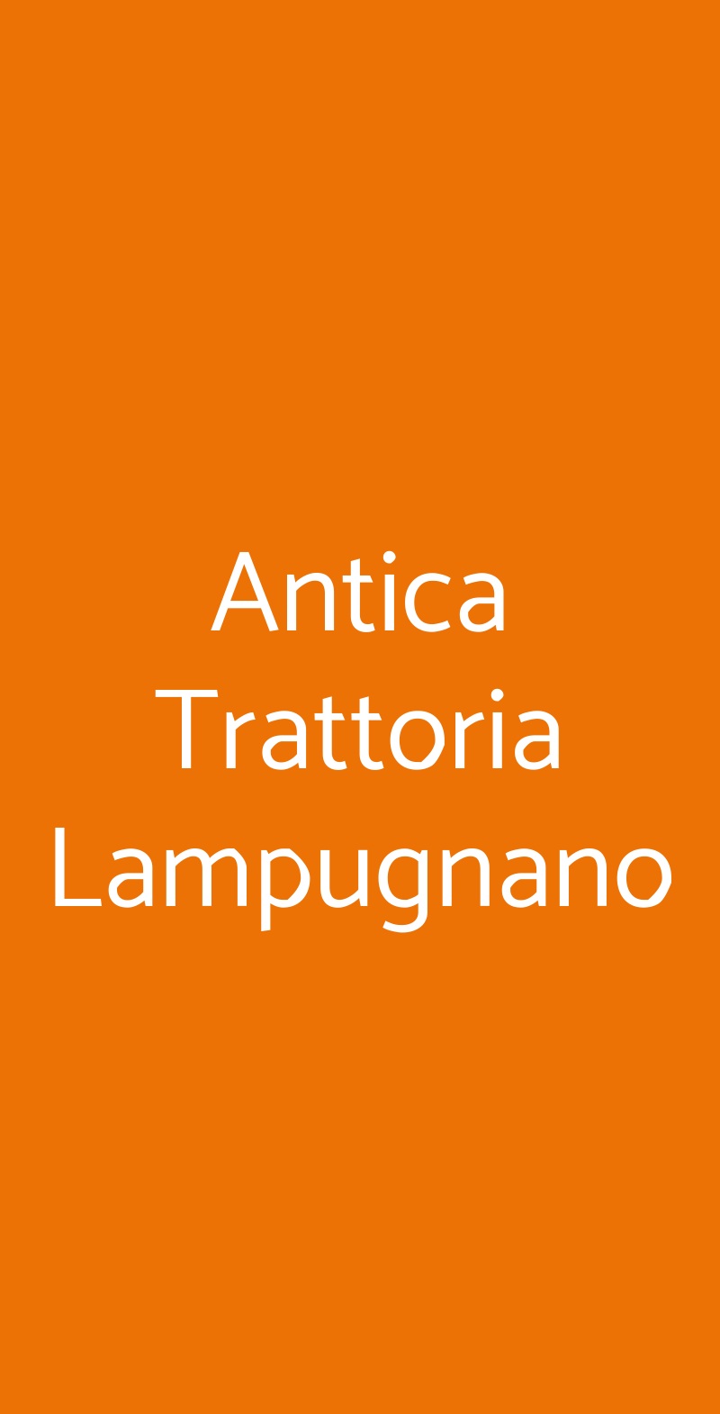 Antica Trattoria Lampugnano Milano menù 1 pagina