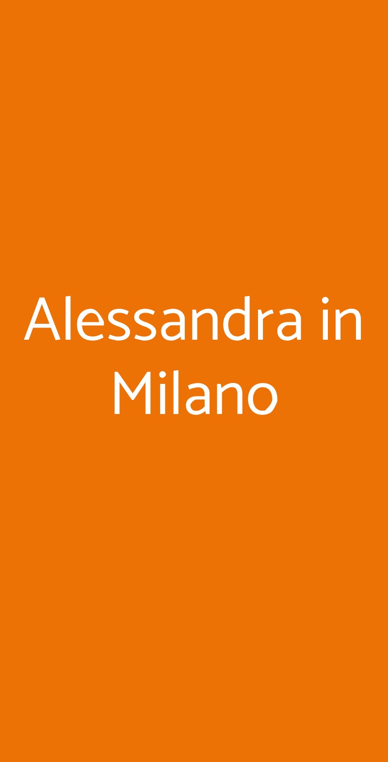 Alessandra in Milano Milano menù 1 pagina