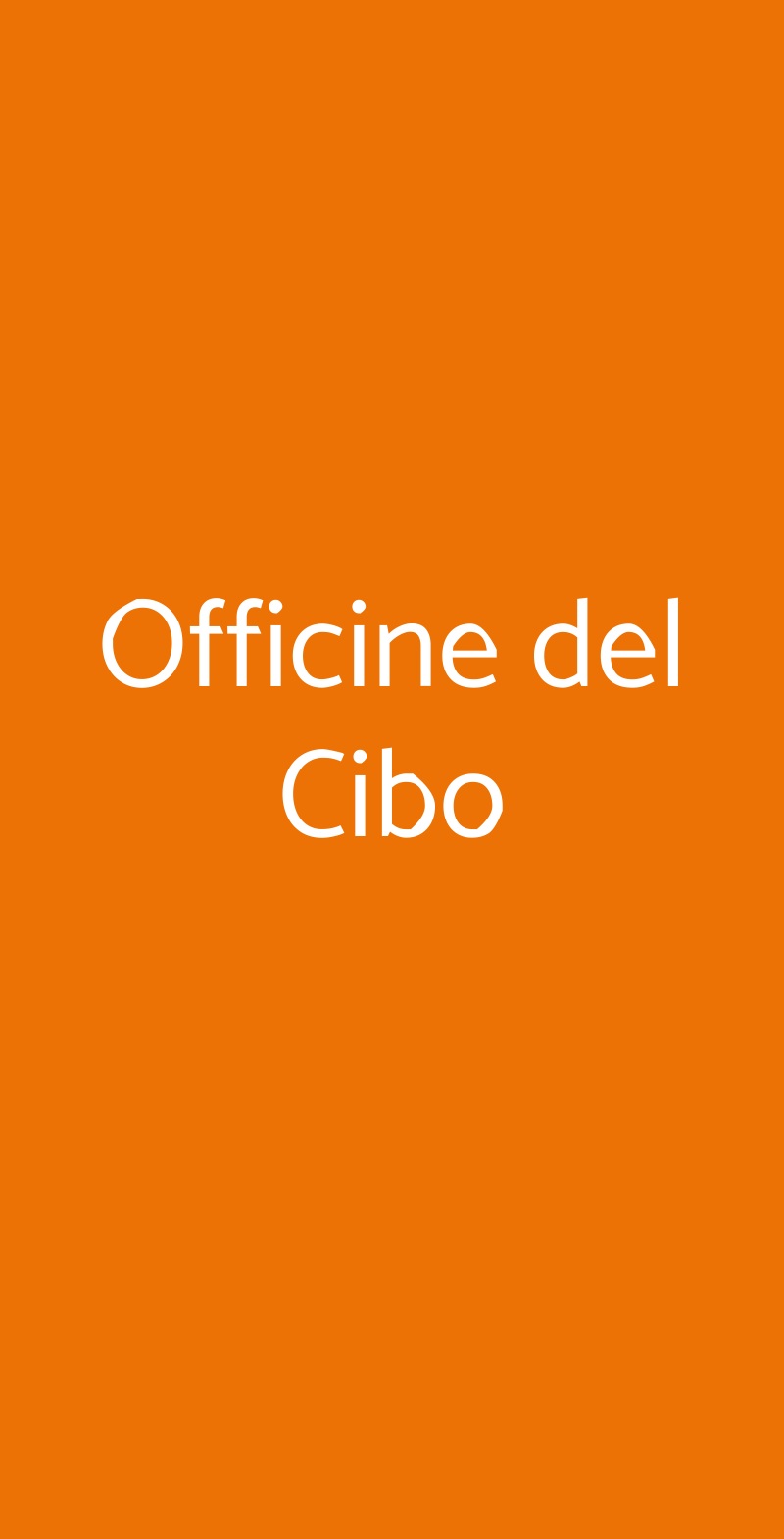 Officine del Cibo Sarzana menù 1 pagina