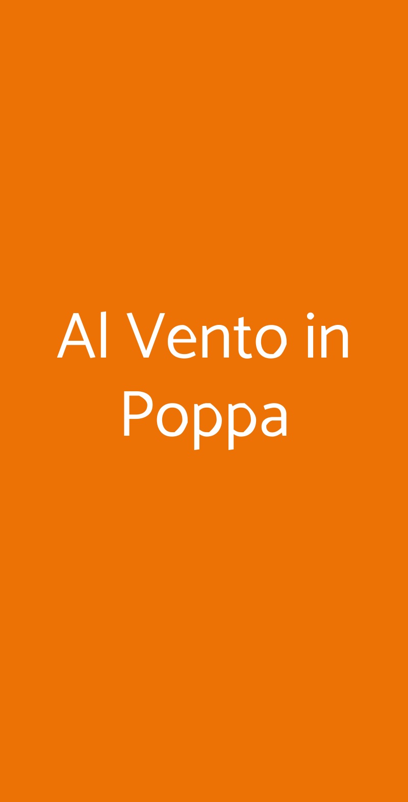 Al Vento in Poppa Milano menù 1 pagina