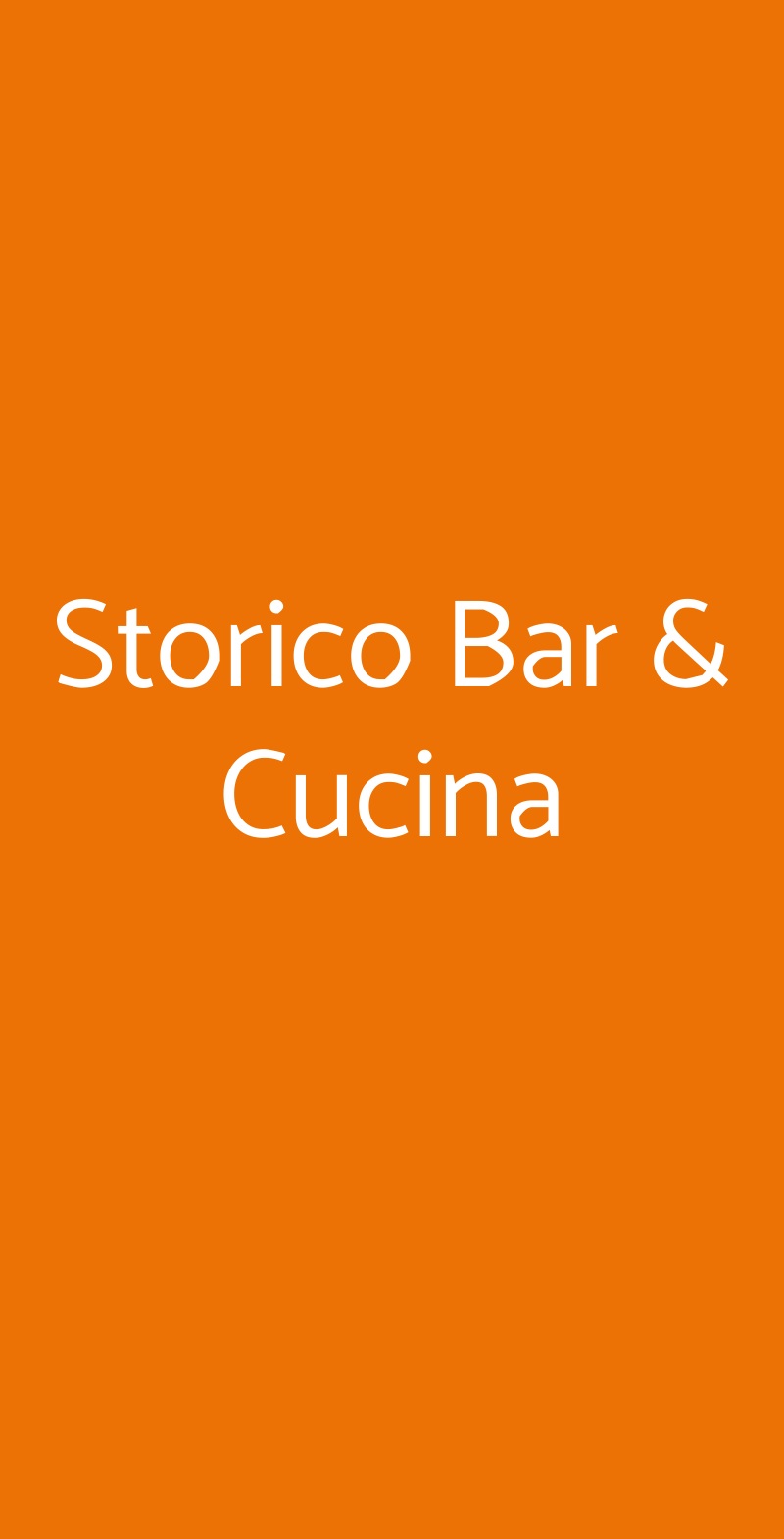 Storico Bar & Cucina Chiavari menù 1 pagina