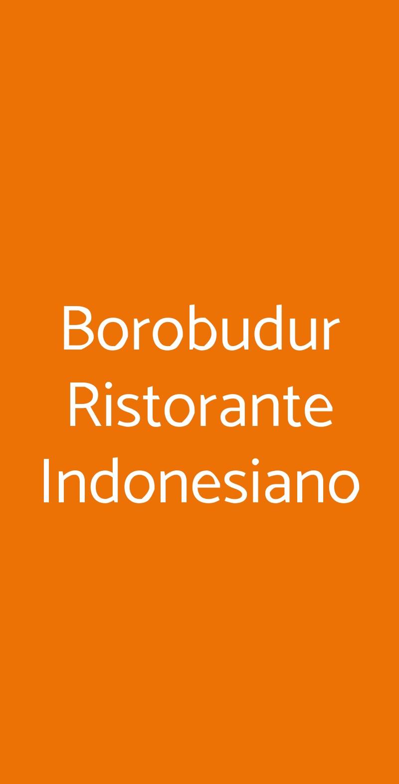 Borobudur Ristorante Indonesiano Genova menù 1 pagina