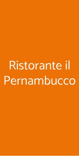 Ristorante Il Pernambucco, Albenga