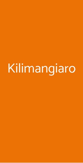 Kilimangiaro, Vado Ligure