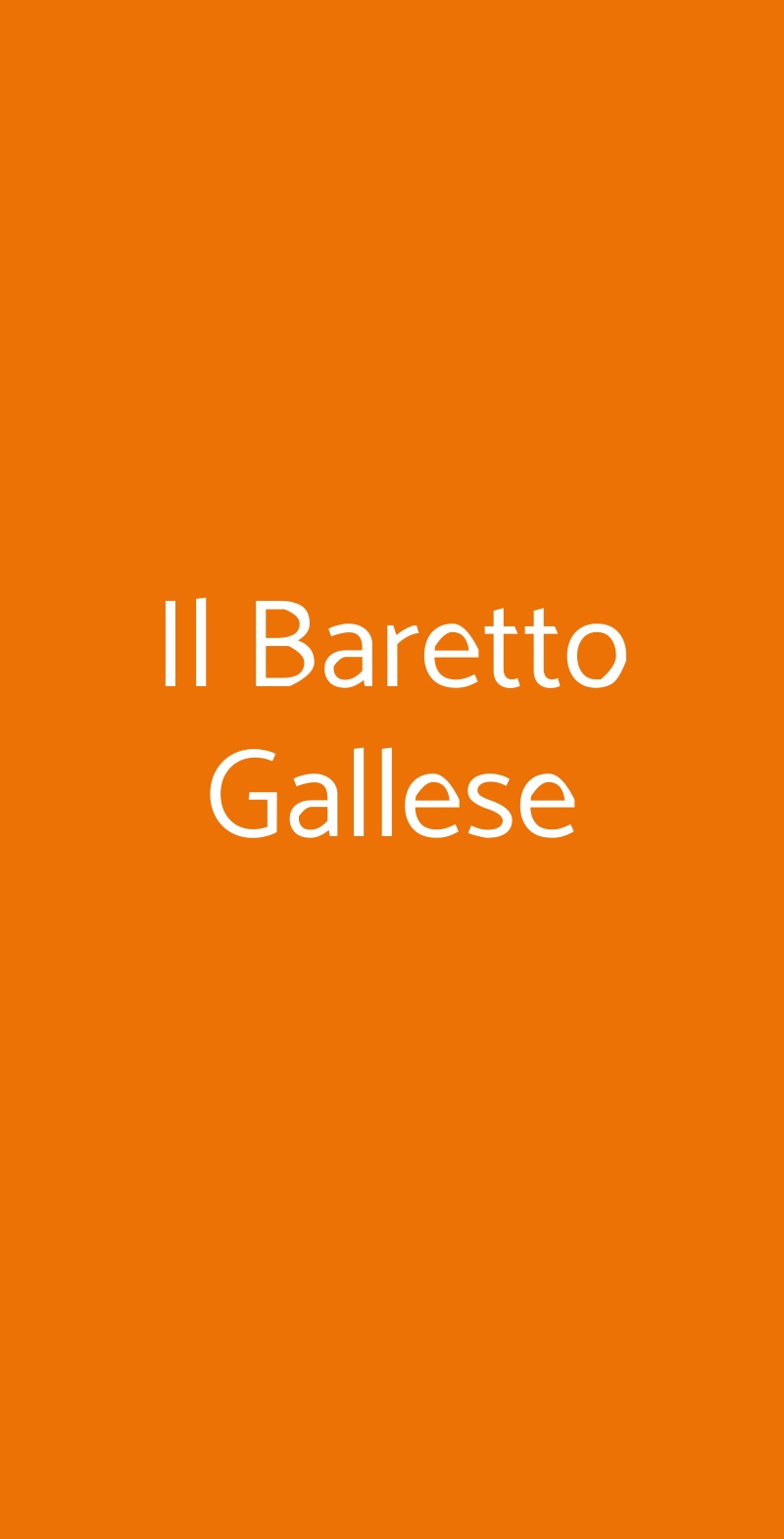 Il Baretto Gallese Genova menù 1 pagina