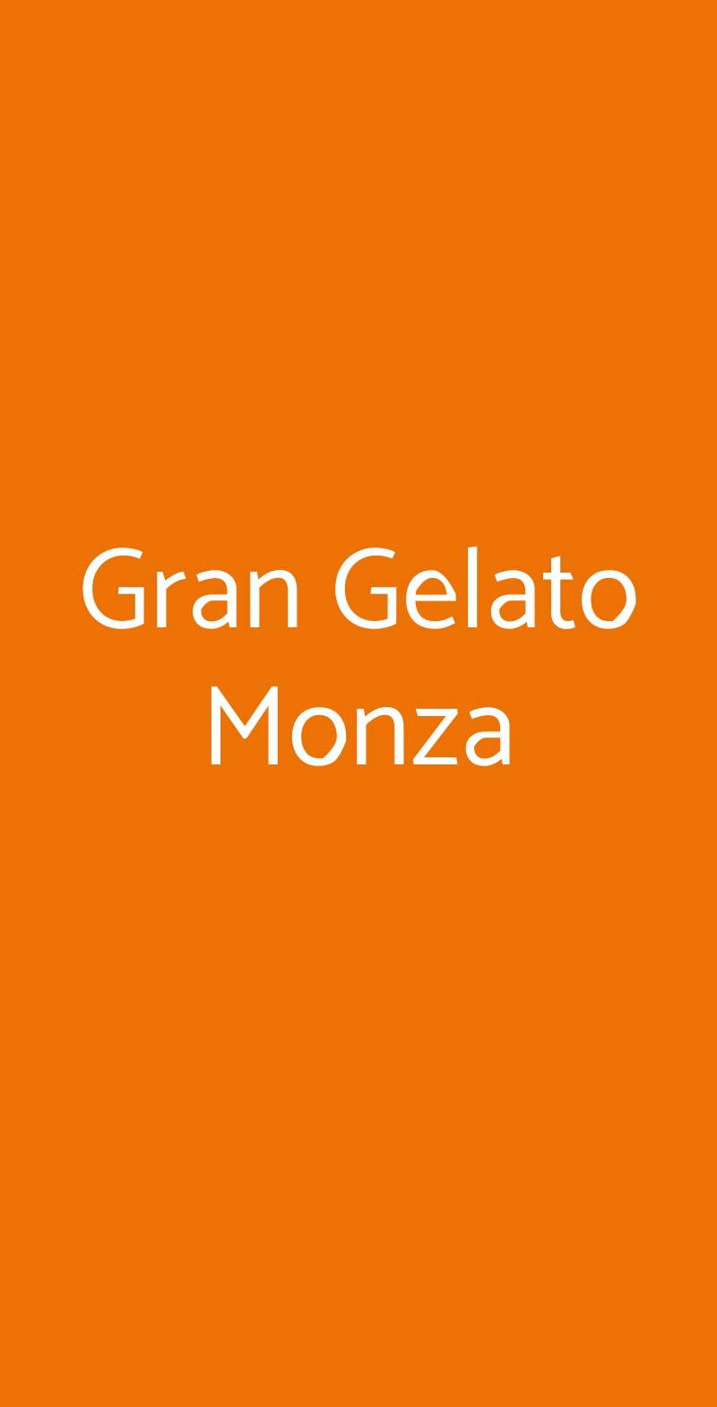 Gran Gelato Monza Monza menù 1 pagina
