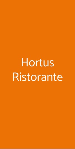 Hortus Ristorante, Cusano Milanino