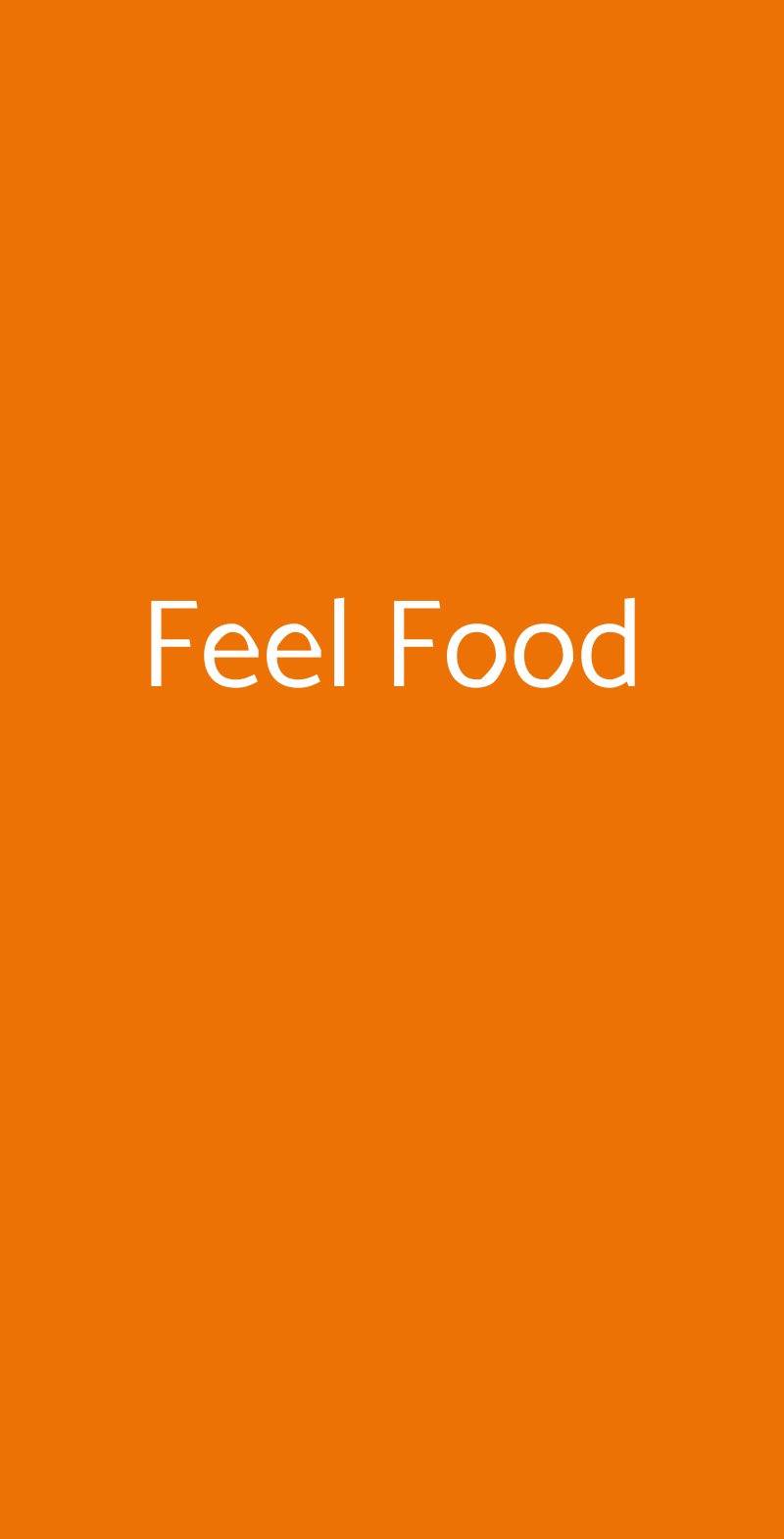 Feel Food Milano menù 1 pagina