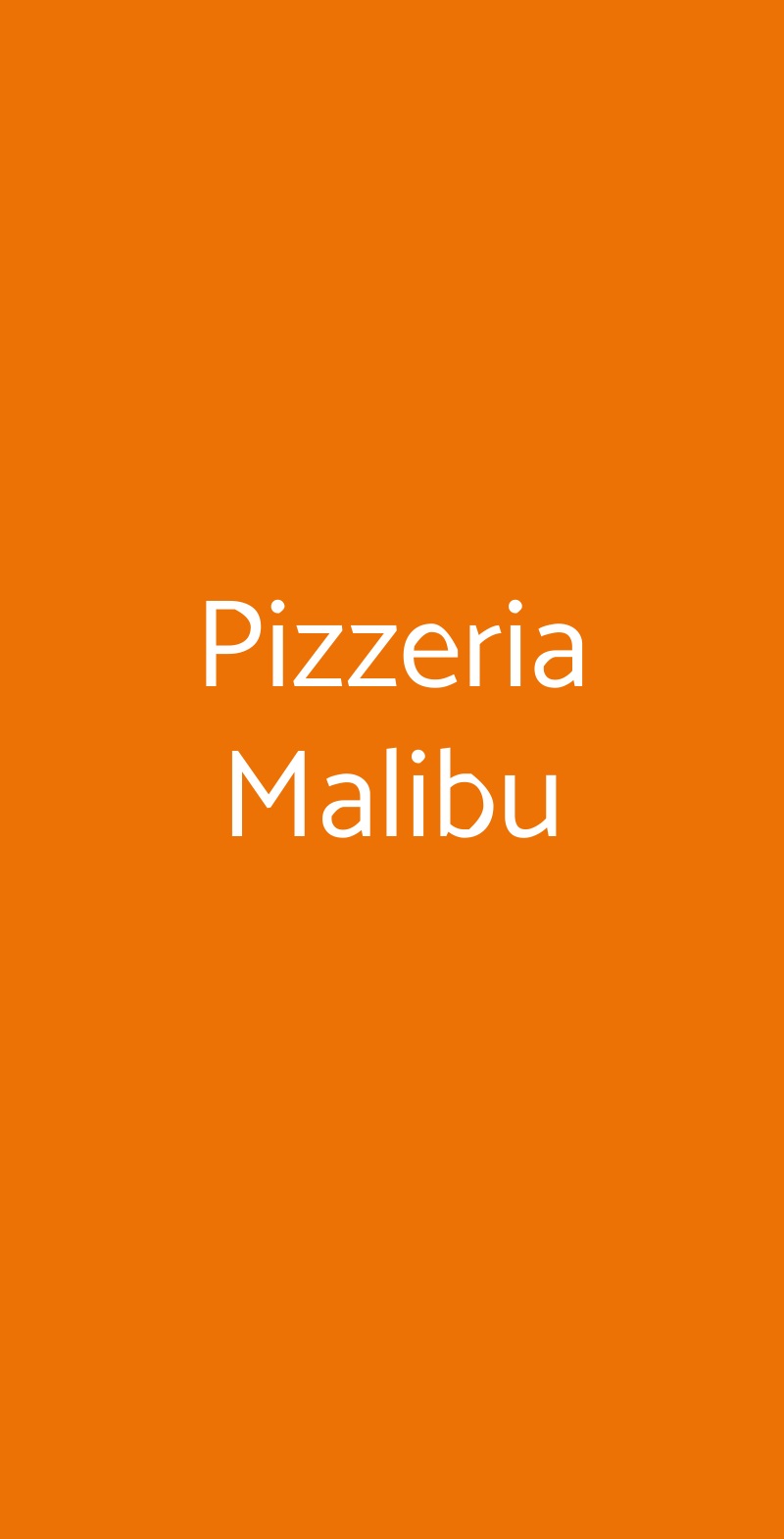 Pizzeria Malibu Milano menù 1 pagina