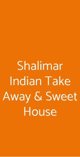 Shalimar Indian Take Away & Sweet House, Milano