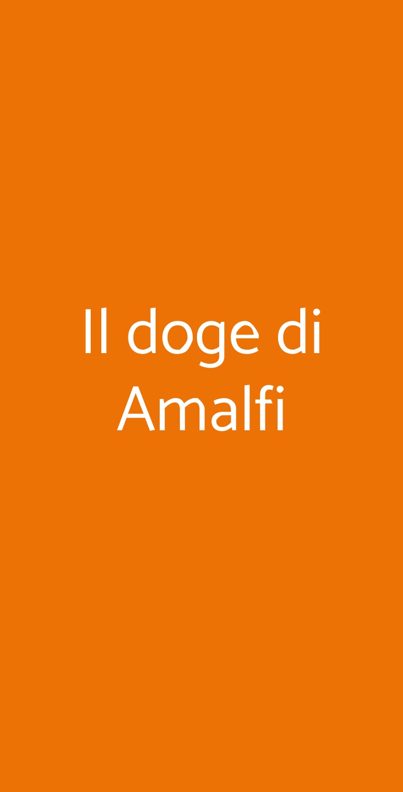 Il doge di Amalfi Milano menù 1 pagina