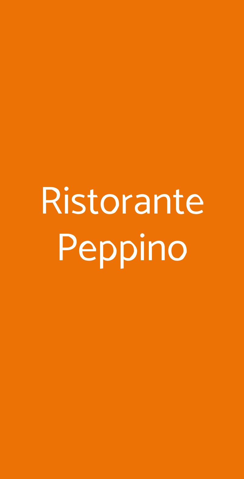 Ristorante Peppino Milano menù 1 pagina