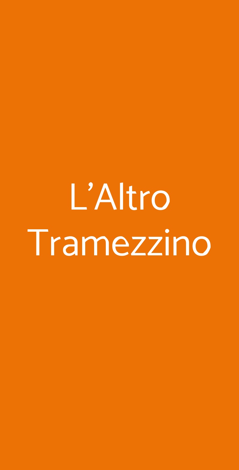 L'Altro Tramezzino Milano menù 1 pagina