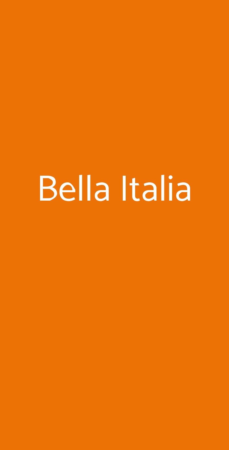 Bella Italia Gorlago menù 1 pagina