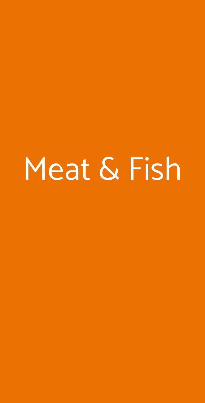 Meat & Fish Sesto San Giovanni menù 1 pagina