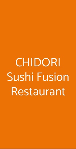 Chidori Sushi Fusion Restaurant, Milano
