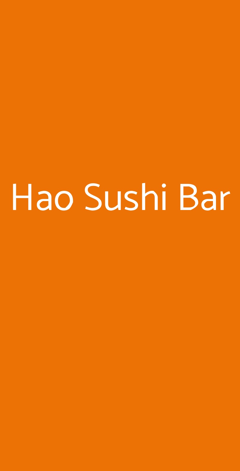 Hao Sushi Bar Castano Primo menù 1 pagina