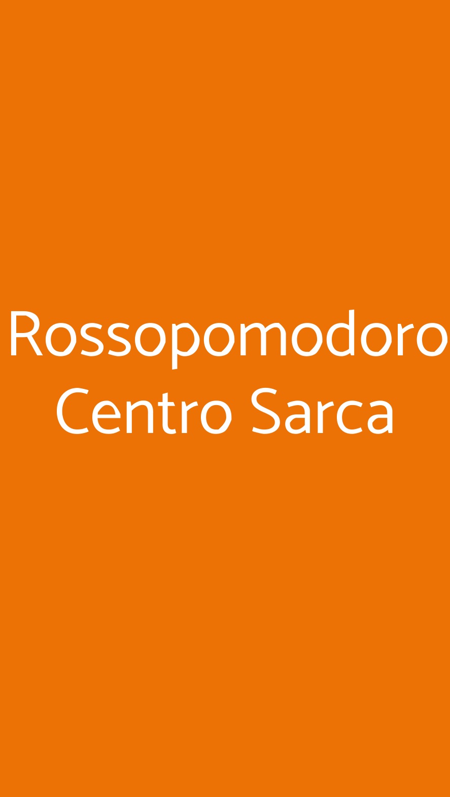 Rossopomodoro Centro Sarca Sesto San Giovanni menù 1 pagina
