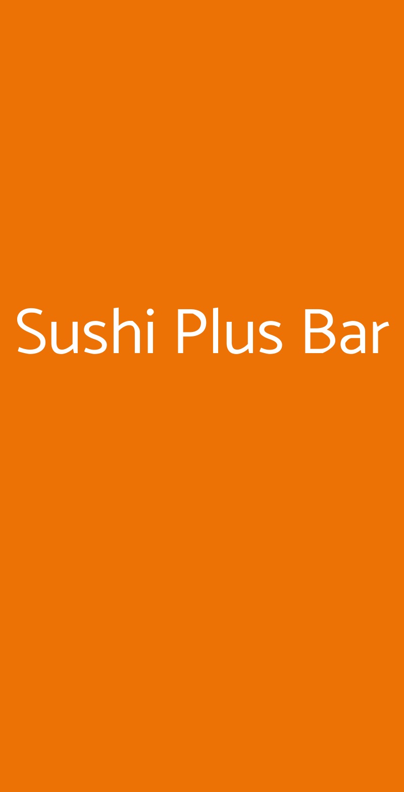 Sushi Plus Bar Milano menù 1 pagina
