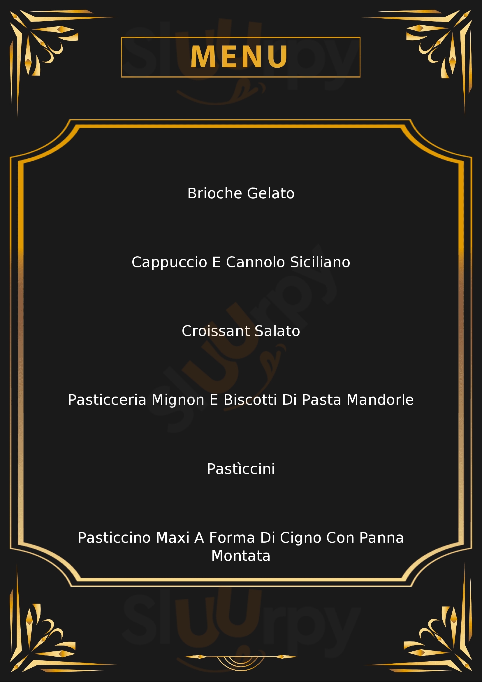 Bar Pasticceria Siciliana Coga Milano menù 1 pagina