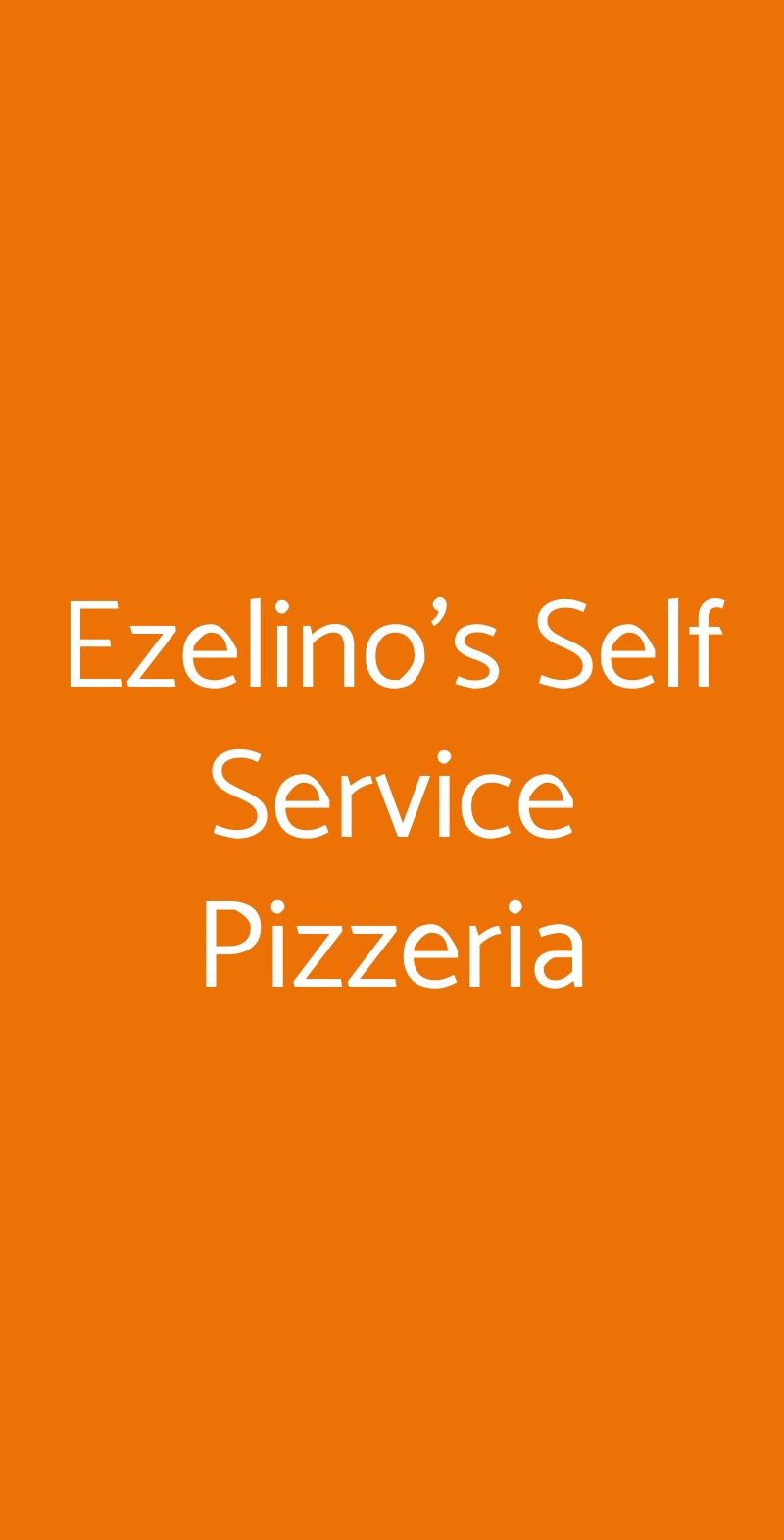 Ezelino's Self Service Pizzeria Abbiategrasso menù 1 pagina