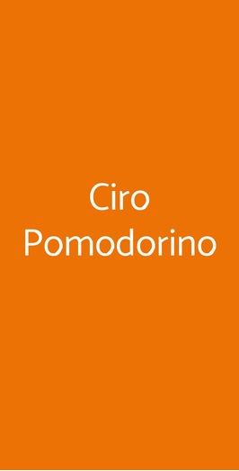 Ciro Pomodorino, Milano