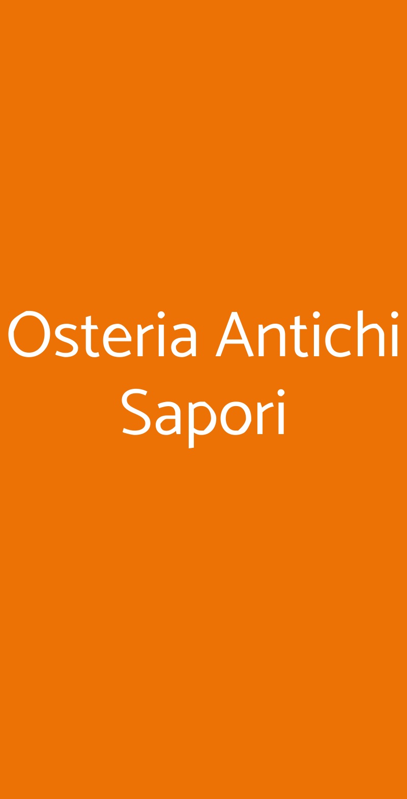 Osteria Antichi Sapori Como menù 1 pagina