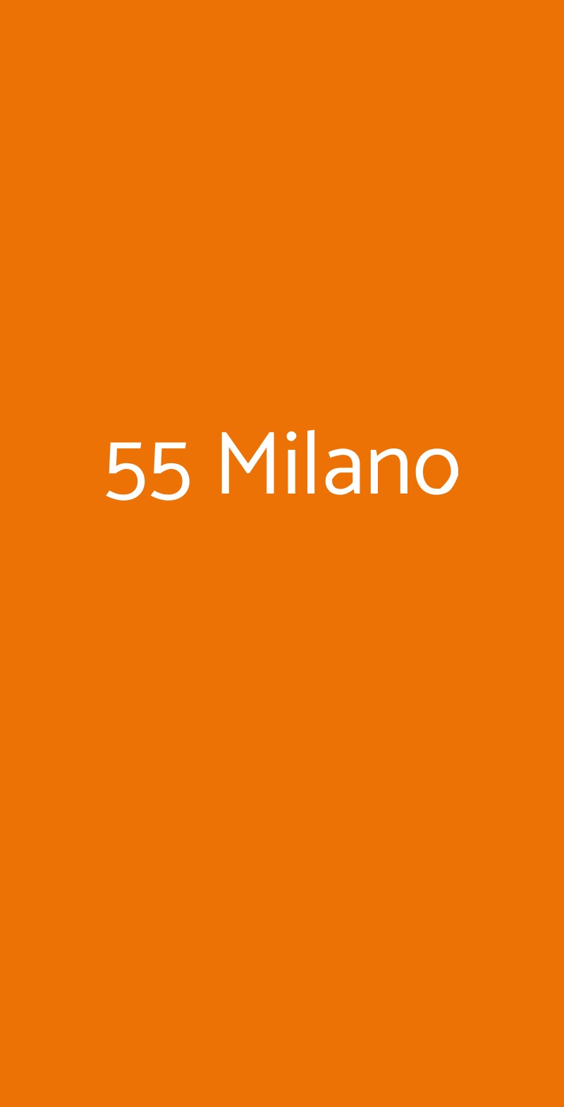 55 Milano Milano menù 1 pagina