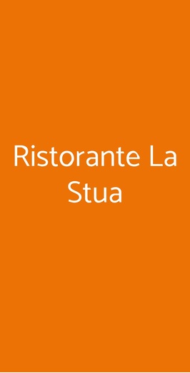 Ristorante La Stua, Livigno