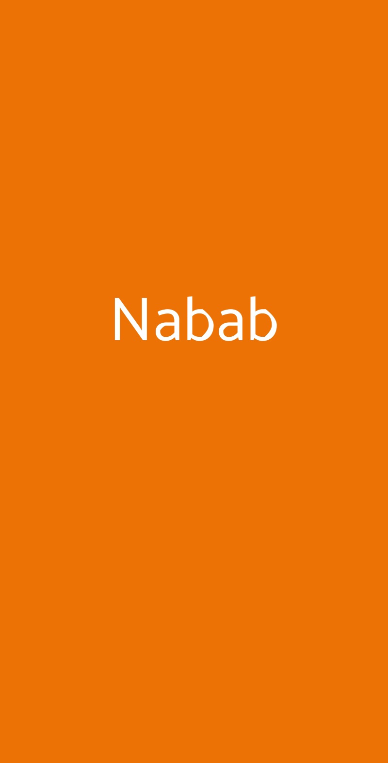 Nabab Milano menù 1 pagina