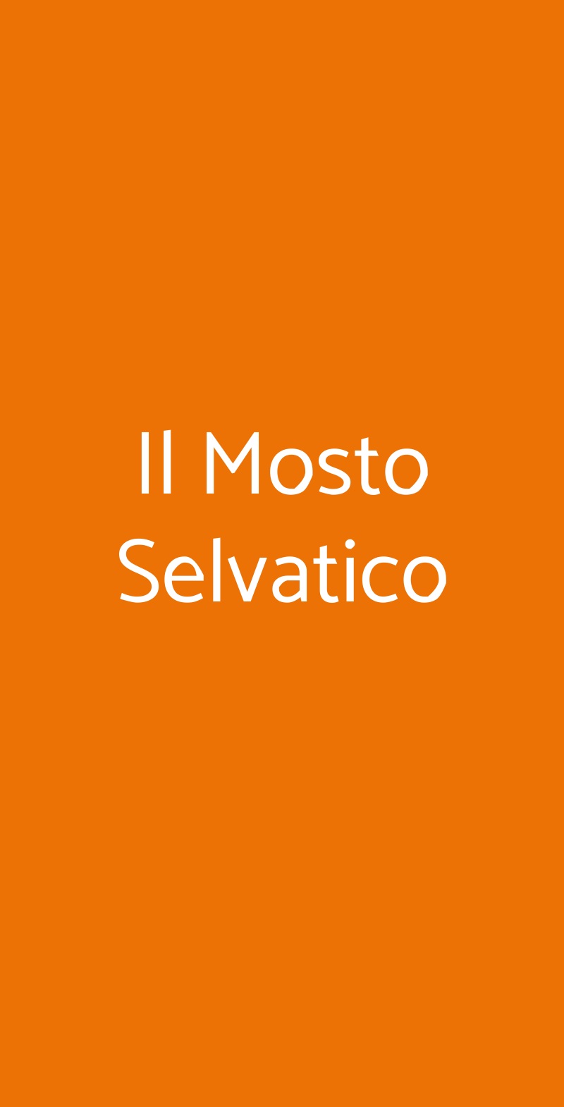 Il Mosto Selvatico Milano menù 1 pagina