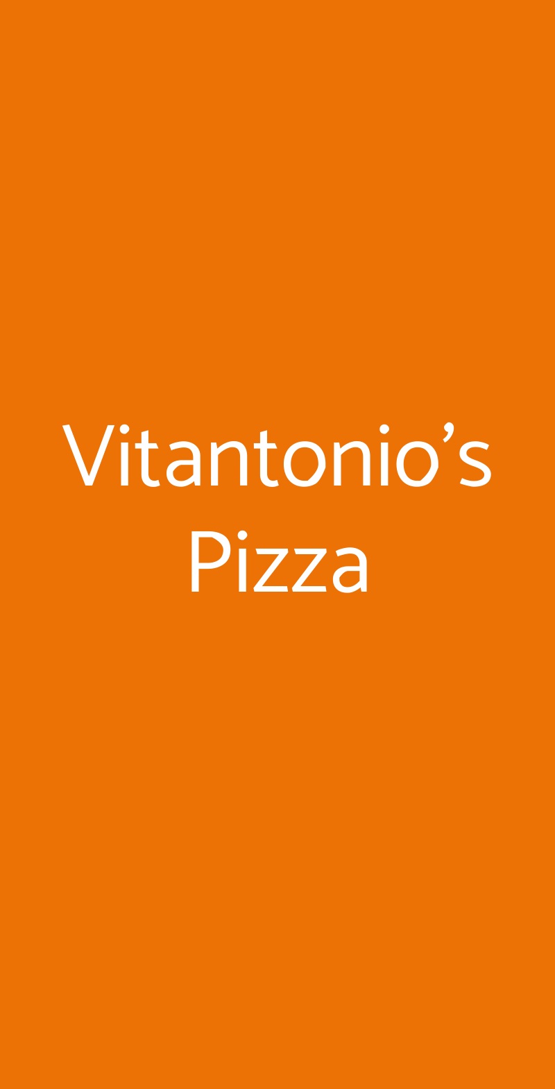 Vitantonio's Pizza Sesto San Giovanni menù 1 pagina
