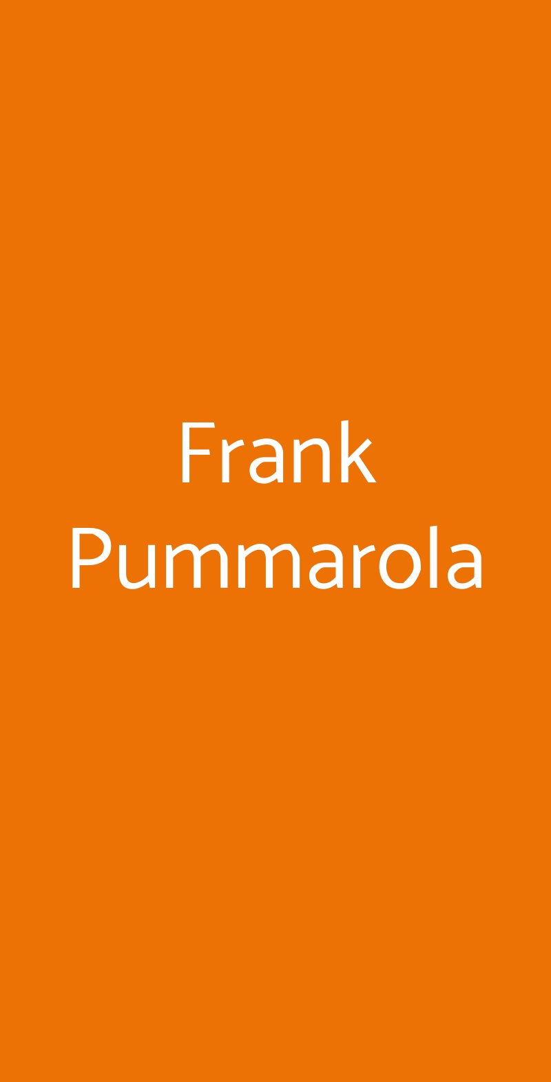Frank Pummarola Milano menù 1 pagina