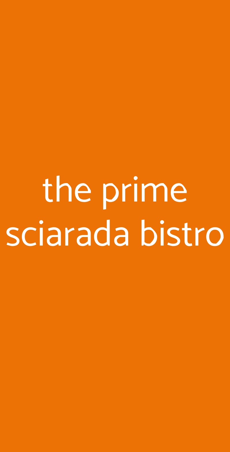 the prime sciarada bistro Milano menù 1 pagina