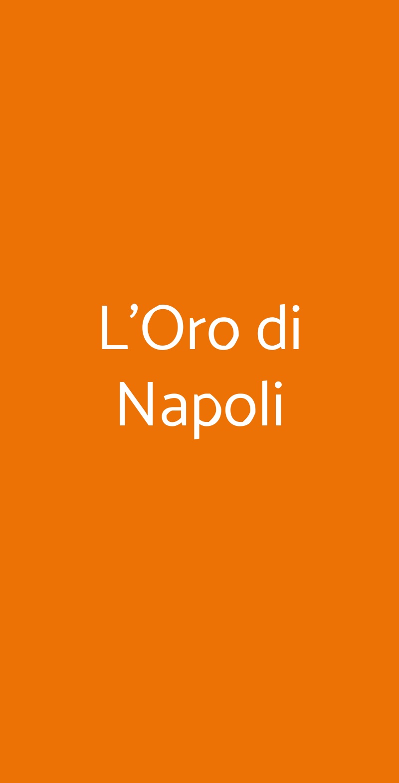 L'Oro di Napoli Verderio menù 1 pagina