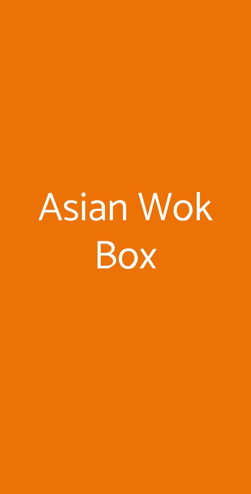 Asian Wok Box Milano menù 1 pagina