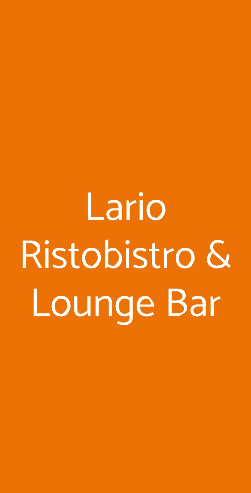 Lario Ristobistro & Lounge Bar Albavilla menù 1 pagina