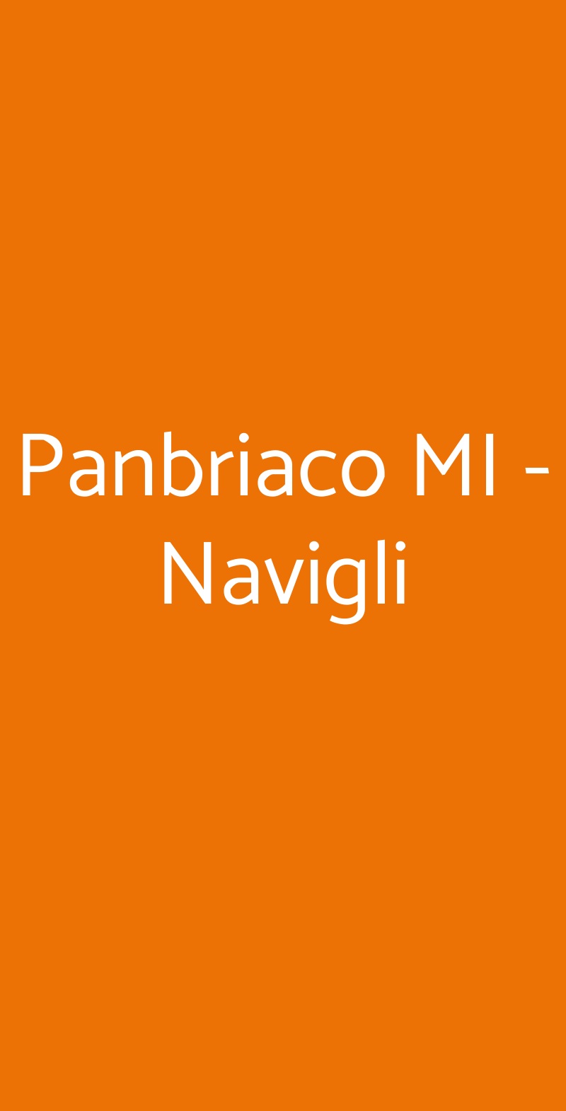 Panbriaco MI - Navigli Milano menù 1 pagina