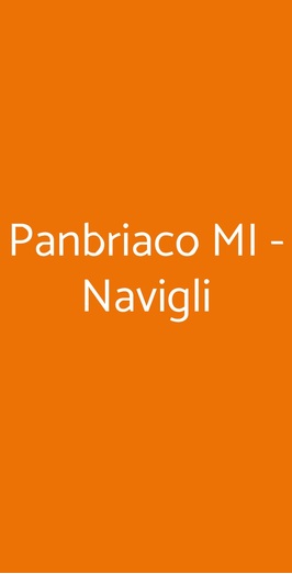 Panbriaco Mi - Navigli, Milano