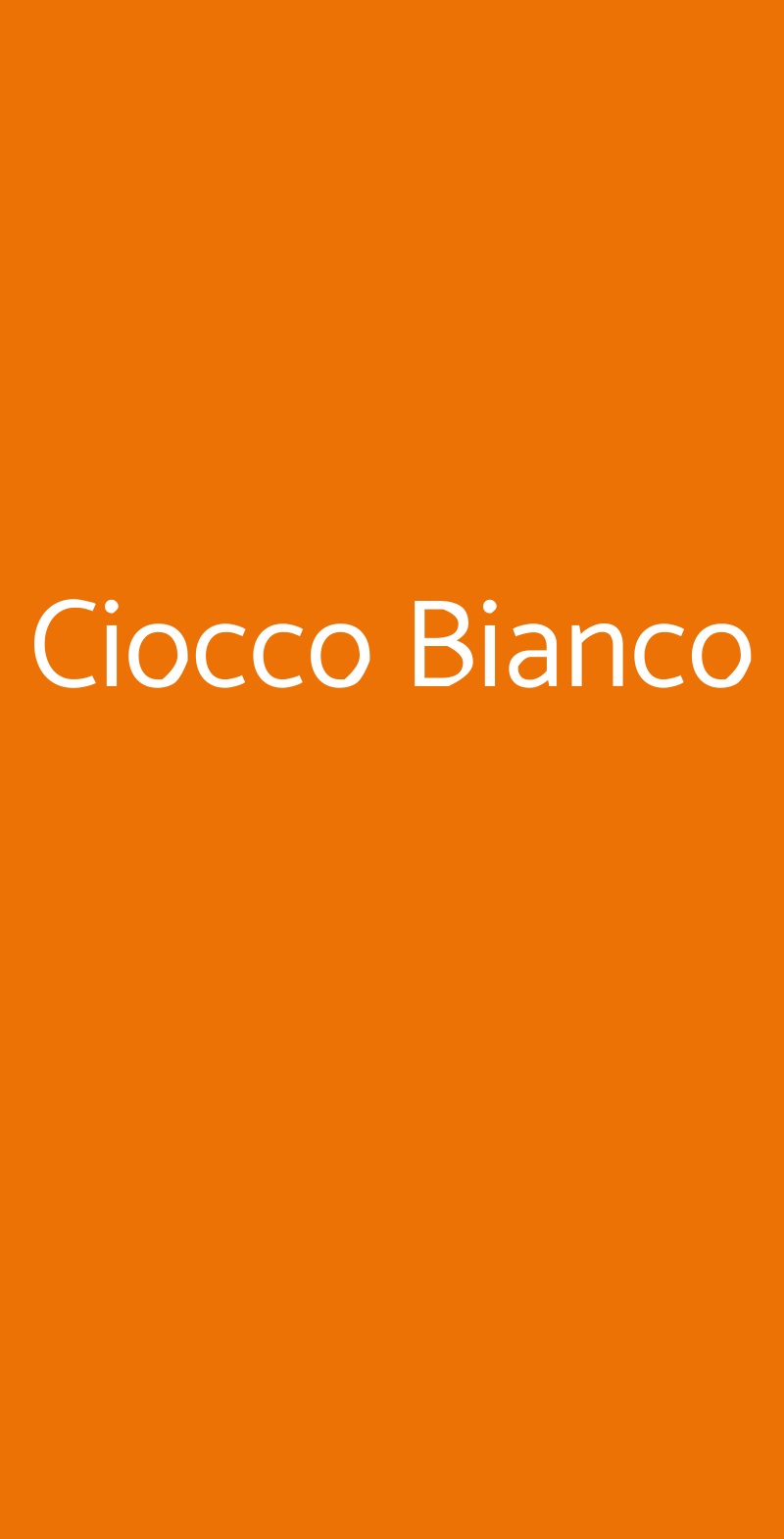 Ciocco Bianco Milano menù 1 pagina