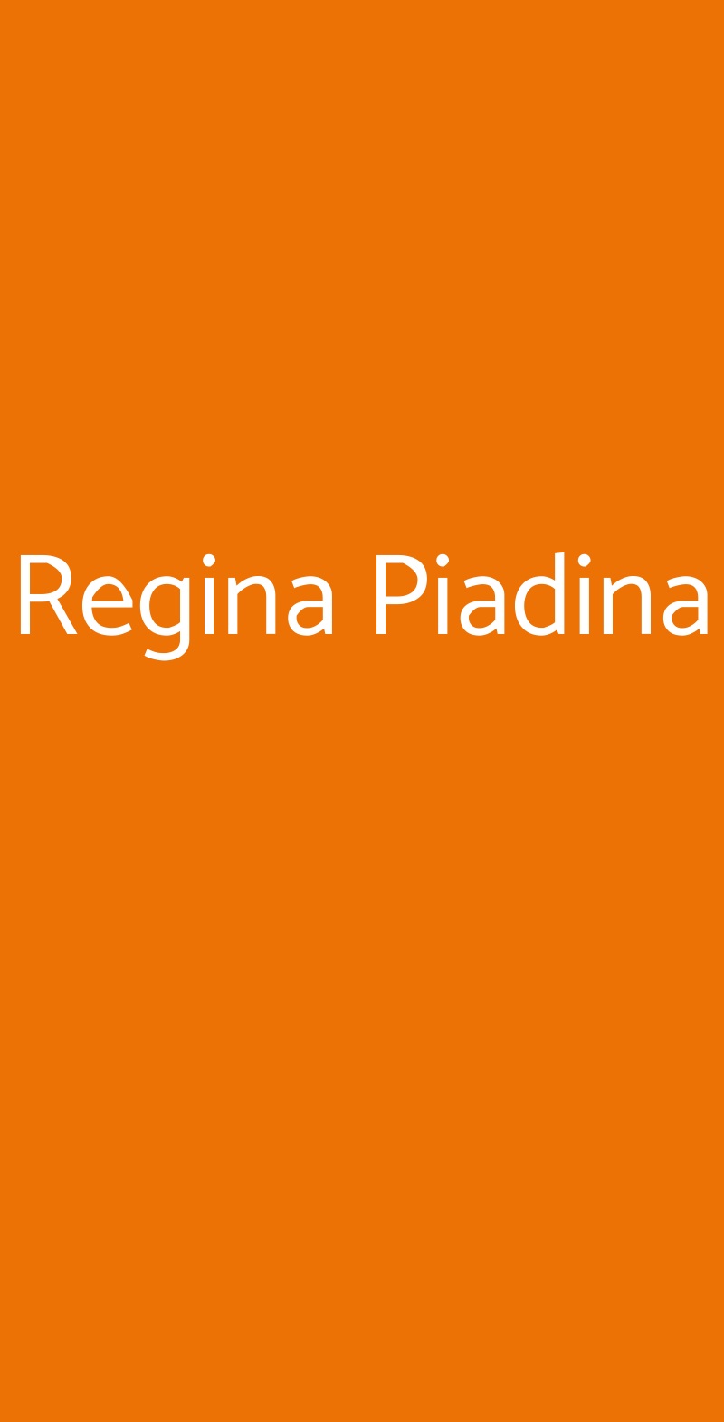 Regina Piadina Milano menù 1 pagina