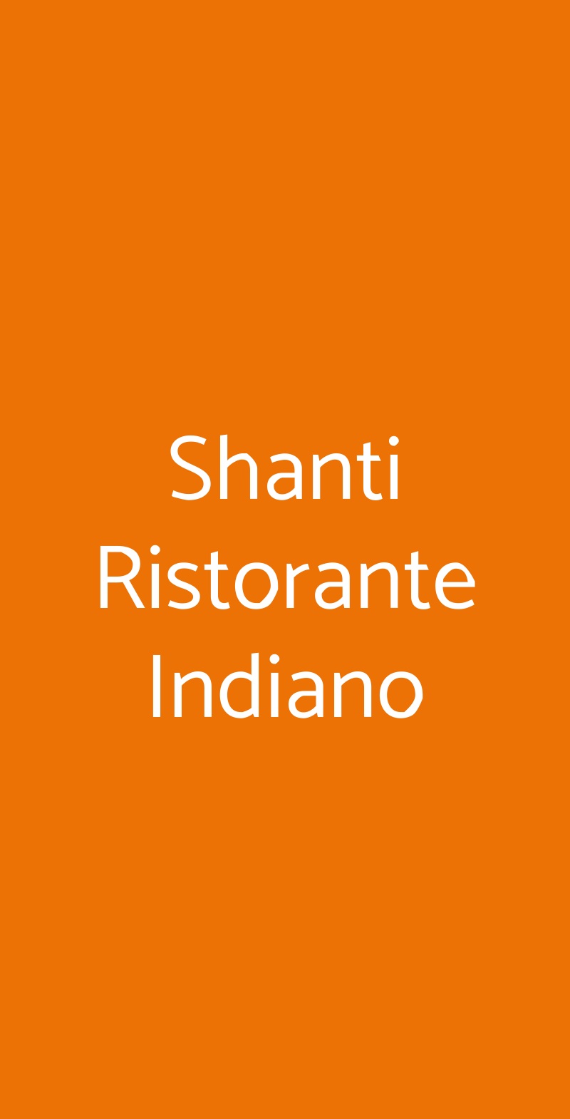 Shanti Ristorante Indiano Milano menù 1 pagina